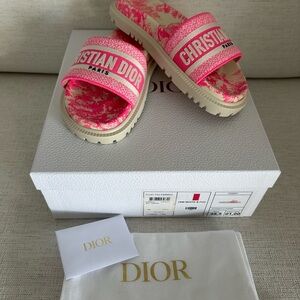 Christian Dior Pink Slide Sandals